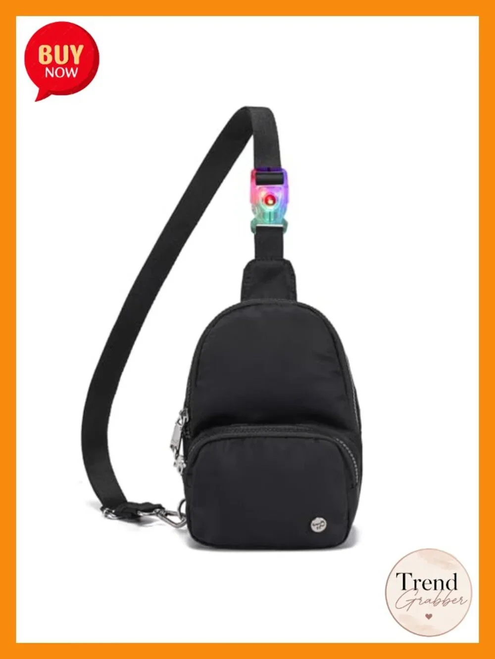 Women's Anti Theft RFID Crossbody Sling Bag with Adjustable Strap Nylon